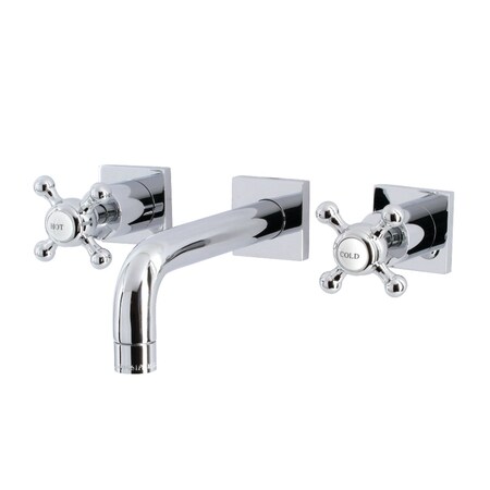 Kingston Brass KS6121BX Two-Handle Wall Mount Bathroom Faucet, Polished Chrome KS6121BX